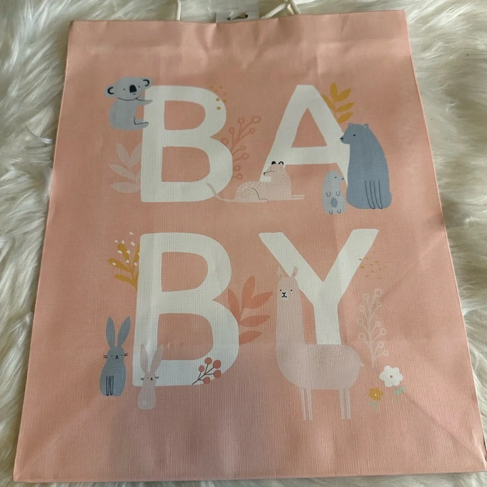 🩵5/$8 Baby Gift Bag with Animal Design
